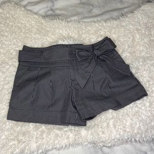 Vivienne Tam pin stripe shorts with belt